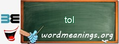 WordMeaning blackboard for tol
